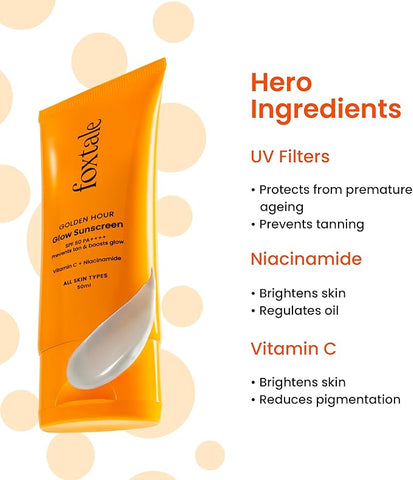 Foxtale Glow Sunscreen Spf 50 Pa++++ 50Gm
