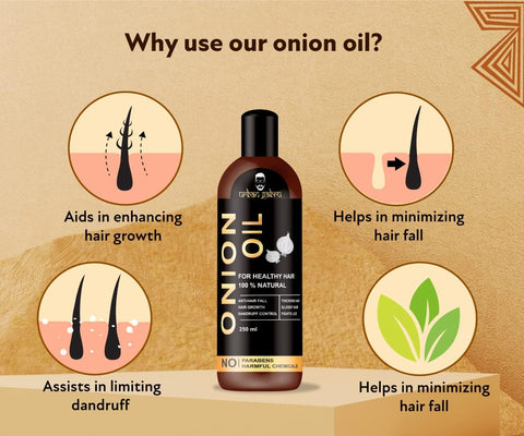 Urban Gabru 100% Natural Onion Oil for Hair Regrowth and Hair Fall Control  250 ml