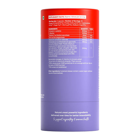 Wellbeing Nutrition Advanced NAC + Glycine 60 Capsules in a bottle