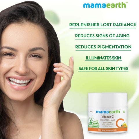 Mamaearth Vitamin C sleeping mask 100gm