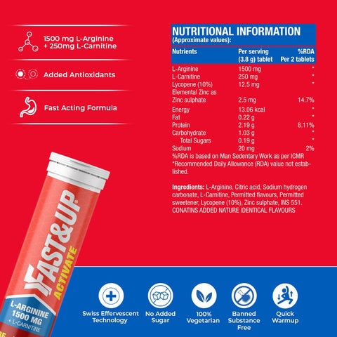 Fast & Up Activate - Caffeine Free Pre-Workout- Orange