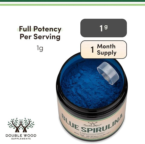 Double Wood Blue Spirulina Powder 30Gm