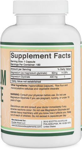 Doublewood Magnesium Glycinate Capsules 180