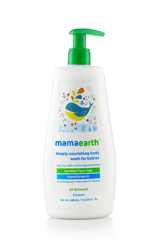 Mamaearth Deeply nourishing natural baby wash (400 ml 0-5 Yrs)