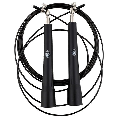 Burnlab Adjustable Skipping Rope Suitable For Men and Women (Black)