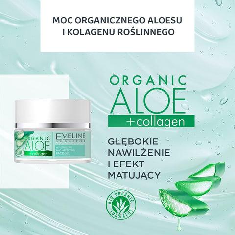 Ev Org Aloe +collagen Moistur& Mattify Face Gel 50ml