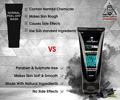 Urban Gabru Charcoal Peel Off Mask for Men & Women  120 g