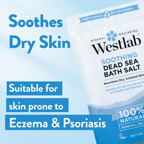 Westlab 100% Pure Soothing Dead Sea Salt, 1 Kg