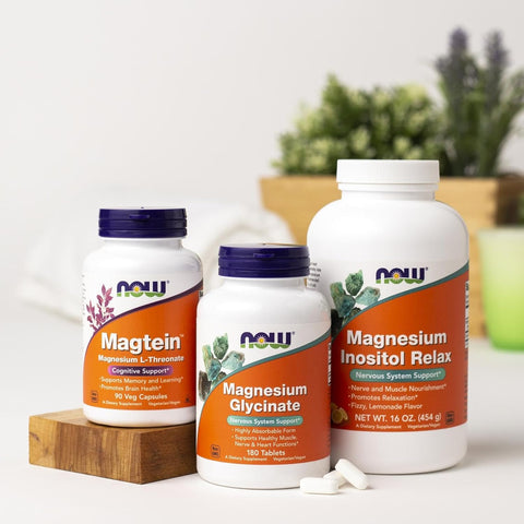 Now Foods Magnesium Glycinate 100 mg 180's Tablets