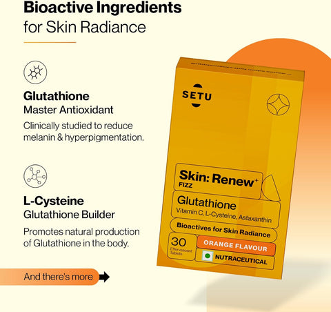 SETU Skin Rejuvenation Combo: Marine Collagen Powder + Glutathione Tablets