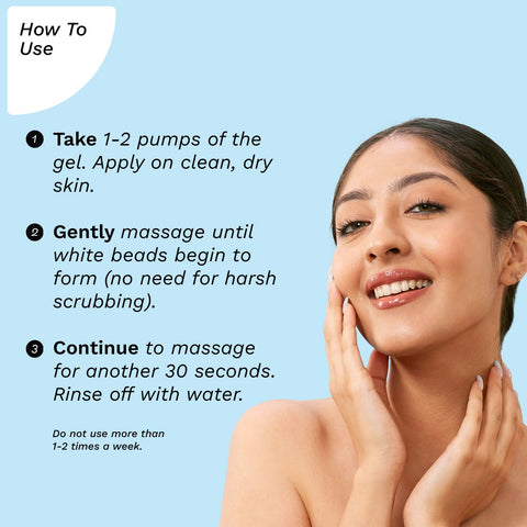Pilgrim Swiss Aqua Rush Peeling Gel for Face Exfoliates to reveal fresh & radiant skin 30gm