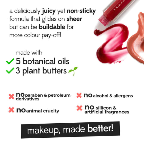 Ruby's Organics Lip Oil Gloss - Sangria 6.5 ml