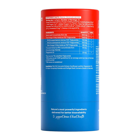 Wellbeing Nutrition Slow | 4x Omega 60 Capsules in a bottle