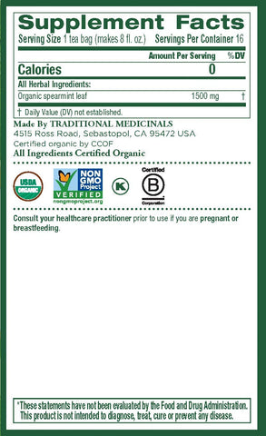 Traditional Medicinal Spearmint, 16 Teabags