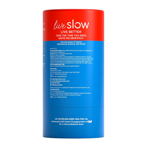 Wellbeing Nutrition Slow | 4x Omega 60 Capsules in a bottle
