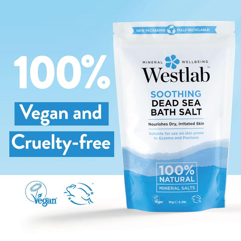 Westlab 100% Pure Soothing Dead Sea Salt, 1 Kg