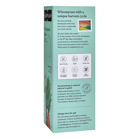 Kapiva Wheatgrass Juice - Herbal Supplement to Help Detoxify the Liver, Cleanse the Digestive System, and Purify Blood, 1 L