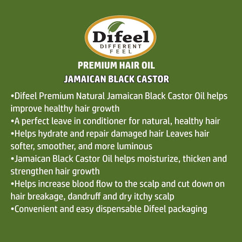 Difeel 99% Natural Castor Premium Hair Oil 75Ml