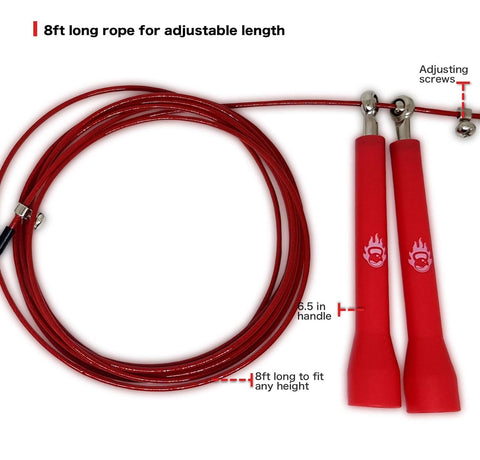 Burnlab Pro Speed Skipping Rope (Red)