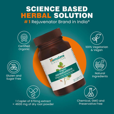 Himalaya Organic Ashwagandha 30 Caps