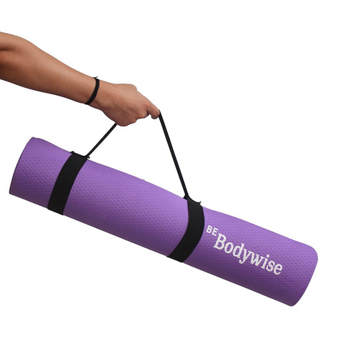 Be Bodywise 6mm Thick TPE Yoga Mat (600 mm x 1800 mm x 6 mm)