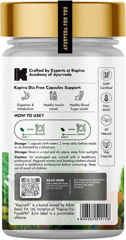 Kapiva Dia Free Capsules 60 Pack of 2