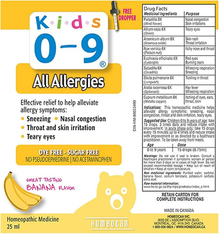 Kids 0 - 9 Allergy 25ml