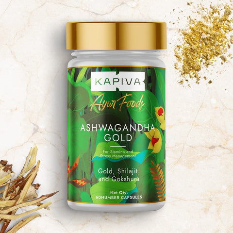 Kapiva Ashwagandha Gold Capsules (60 Capsules)