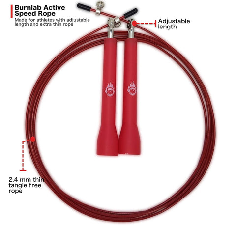 Burnlab Pro Speed Skipping Rope (Red)