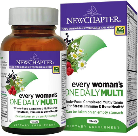 New Chapter Every woman's one daily MULTIVITAMINS 40+ with Nutrients for Stress, Immune and Bone Support 72 Vegetarian Tablets (Dietary Supplement) (Green)