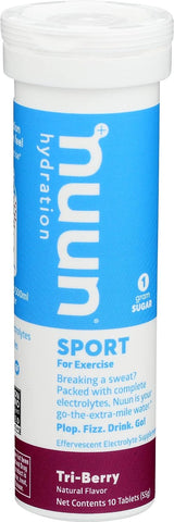 Nuun Act Sport Hydration (Tri-Berry Naturally Flavour) 10 effervescent Tablets (Dietary Supplement)