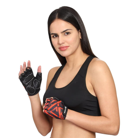 Burnlab Flex Gym Gloves for Men and Women (Brown & Black Large)