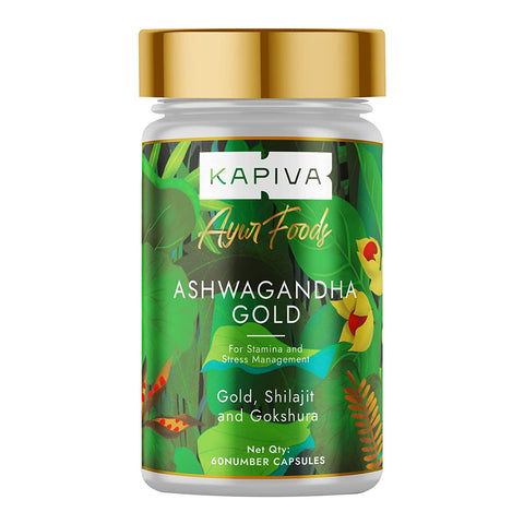 Kapiva Ashwagandha Gold Capsules (60 Capsules)