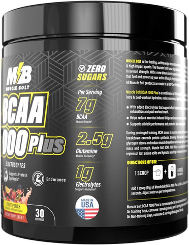 Muscle Bolt BCAA 7000 Plus Fruit Punch 420g