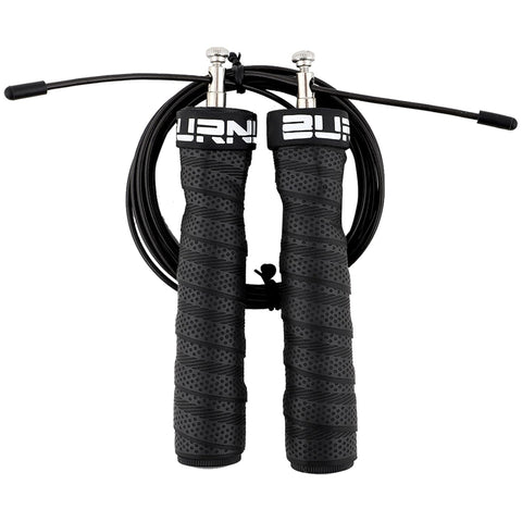 Burnlab Pro Power Plus Weighted Handle Skipping Rope (Black)