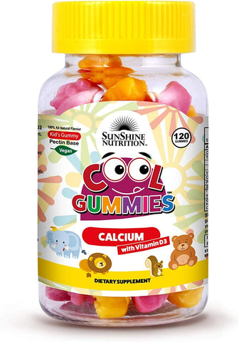 Sunshine Nutrition Cool Gummies Calcium With D3-2 Flavors