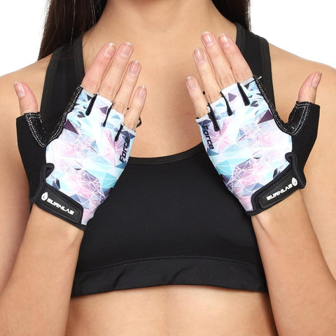 Burnlab Flex Gym Gloves for Men and Women (White & Green XL)