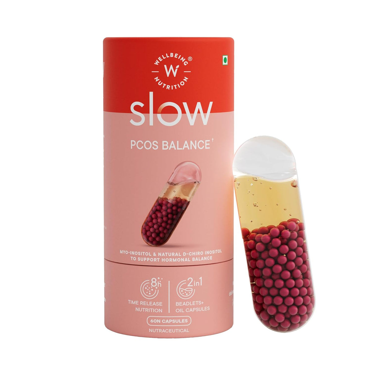 Wellbeing Nutrition Slow PCOS Balance Supplement for Women 60 Capsules