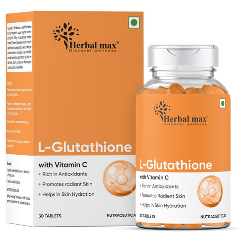 herbalmax glutathione Herbal max Set Of 3 Skin Radiance & Glow L-Glutathione With Vitamin C & E -15 Tablets Each Herbal Max Glutathione & Marine