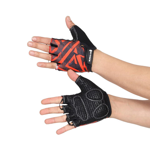 Burnlab Flex Gym Gloves for Men and Women (Brown & Black Large)