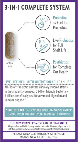 New Chapter ALL-FLORA PROBIOTIC 60 Vegan Capsules