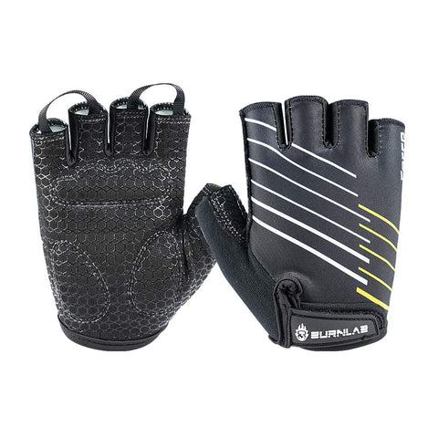 Burnlab Flex Gym Gloves for Men and Women (Black Small)