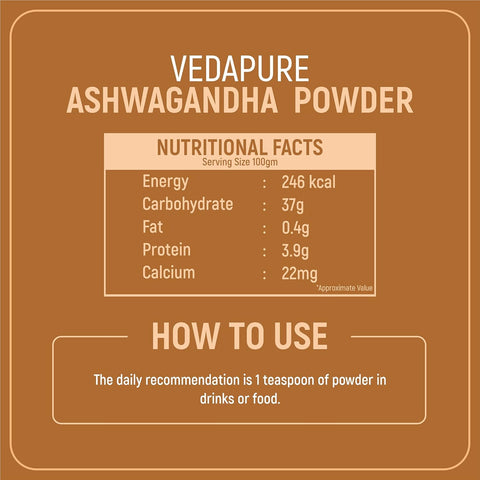 Vedapure Ashwagandha Powder 100 gram