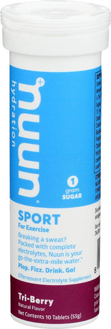 Nuun Act Sport Hydration (Tri-Berry Naturally Flavour) 10 effervescent Tablets (Dietary Supplement)