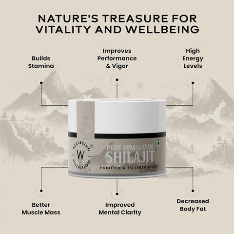 Wellbeing Nutrition Pure & Natural Himalayan Shilajit Original Resin 20g