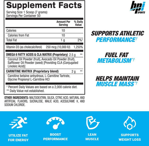 BPI Sports Health CLA + Carnitine Fruit Punch، 50 حصة 