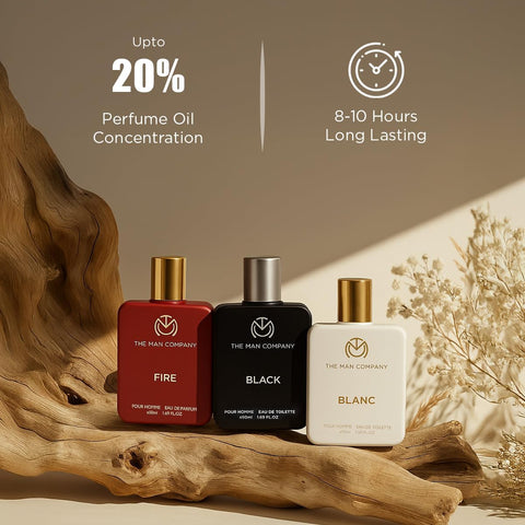 The Man Company Eau de Toilette Trio - Fire, Blanc, Black - 3 x 50ml