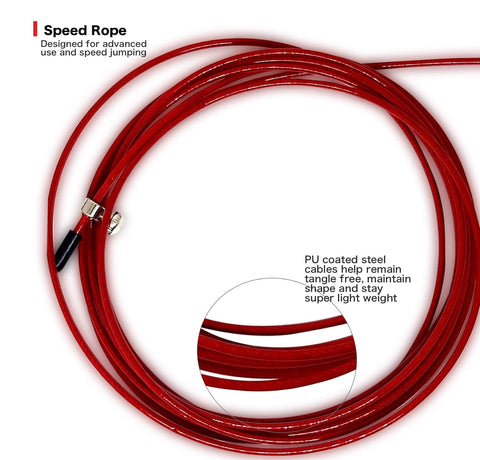 Burnlab Pro Speed Skipping Rope (Red)