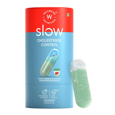 Wellbeing Nutrition Slow | Cholestrol Control 60 Capsules in a bottle