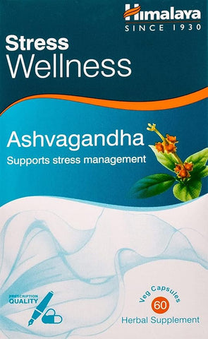 Himalaya Ashvagandha 60 Veg Caps; Natural Stress Relief; Indian Ginseng; Pack of 60's